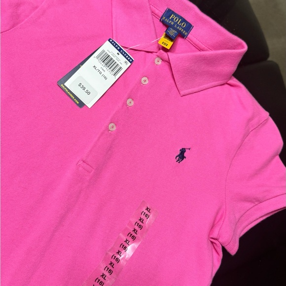 Polo Ralph Lauren Pink Kids Extra Large Shirt (16) - Picture 7 of 8
